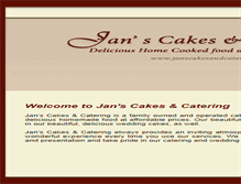 Tablet Screenshot of janscakesandcatering.com